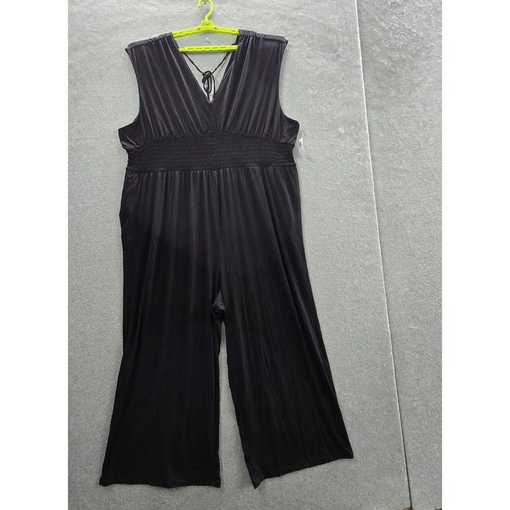 Old‎ Navy Women Pants 4X Black Jumpsuit Relaxed Sleeveless NWT